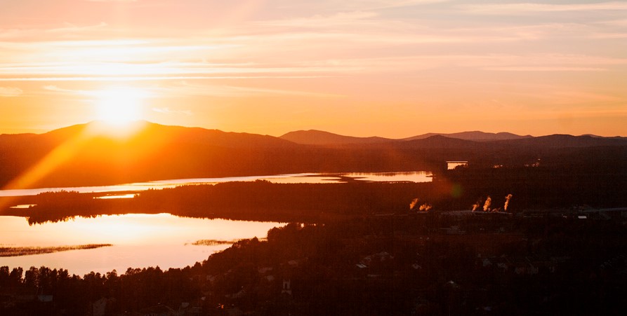 Solnedgång över Malån